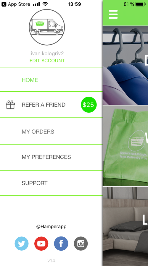 Native iOS app for a laundry delivery on-demand service screenshot 4